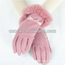 13ST1050 latest design fashion ladies wool touch screen gloves